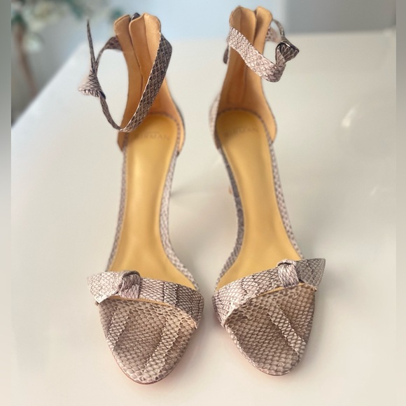 Alexandre Birman Clarita Assymetric Python Heels - Picture 3 of 10